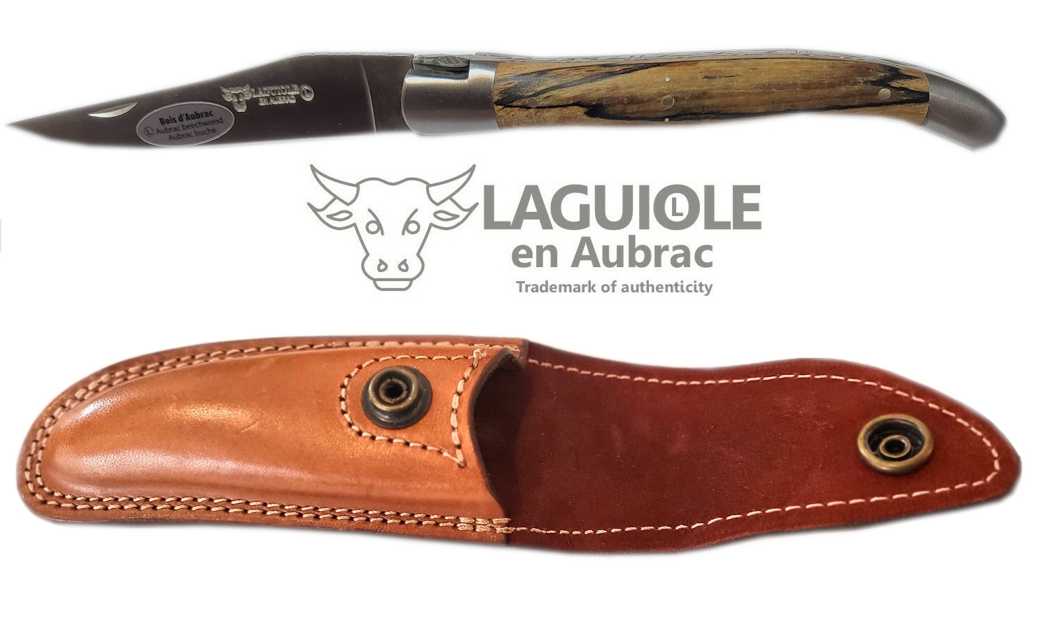 LAGUIOLE en Aubrac Original Taschenmesser Griffschalen aus Aubrac Buche