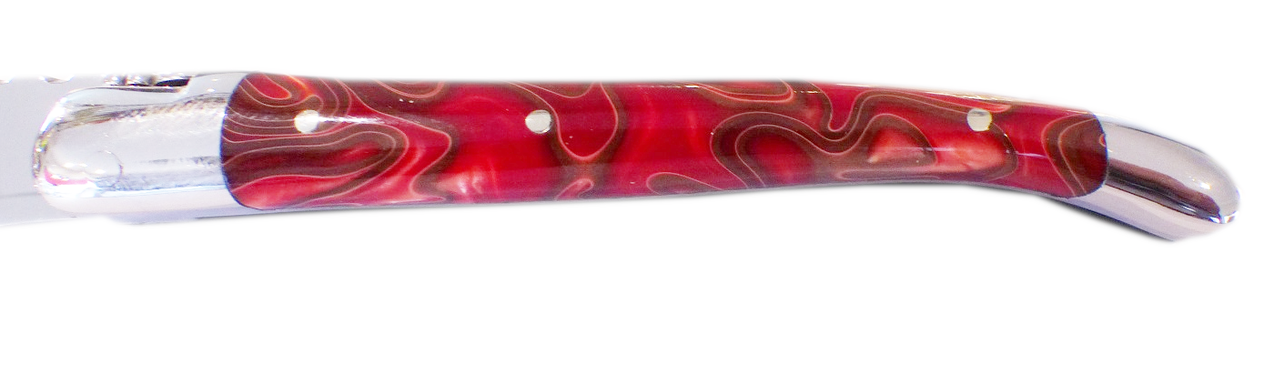 LAGUIOLE en Aubrac Original Taschenmesser Griffschalen aus Rotem Marshmallow