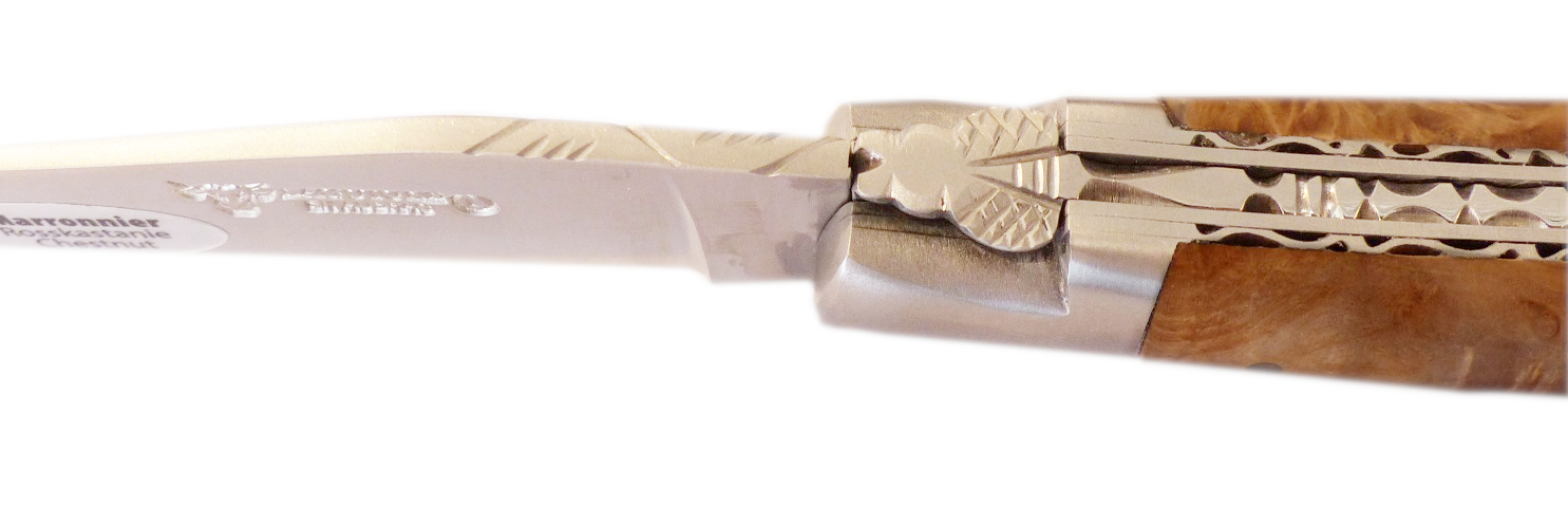 LAGUIOLE en Aubrac Original Taschenmesser Griffschalen aus Rosskastanienholz