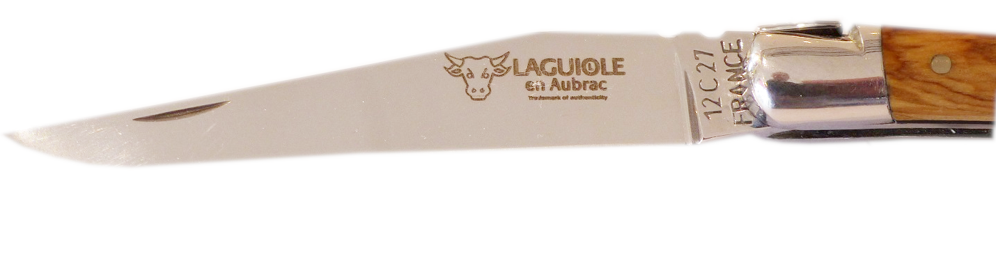 LAGUIOLE en Aubrac Original Taschenmesser Griffschalen aus Olivenholz 