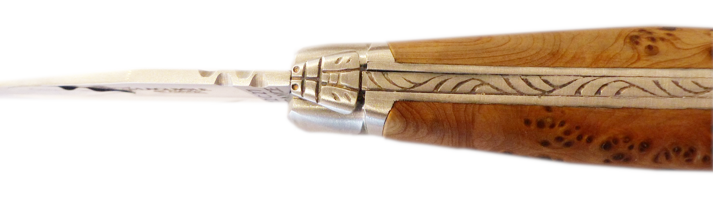 LAGUIOLE en Aubrac Original Taschenmesser Griffschalen aus Wacholderholz