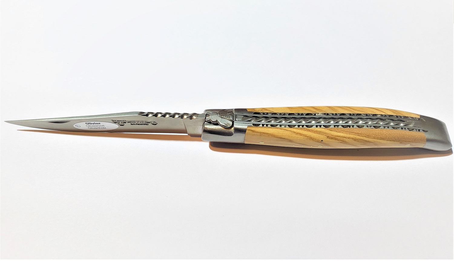 LAGUIOLE en Aubrac Original Taschenmesser Griffschalen aus Olivenholz