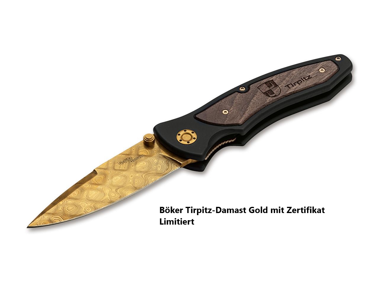 Böker Tirpitz-Damast Gold mit Zertifikat